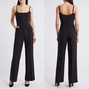 PISTOLA Marcia Tailored Black Jumpsuit